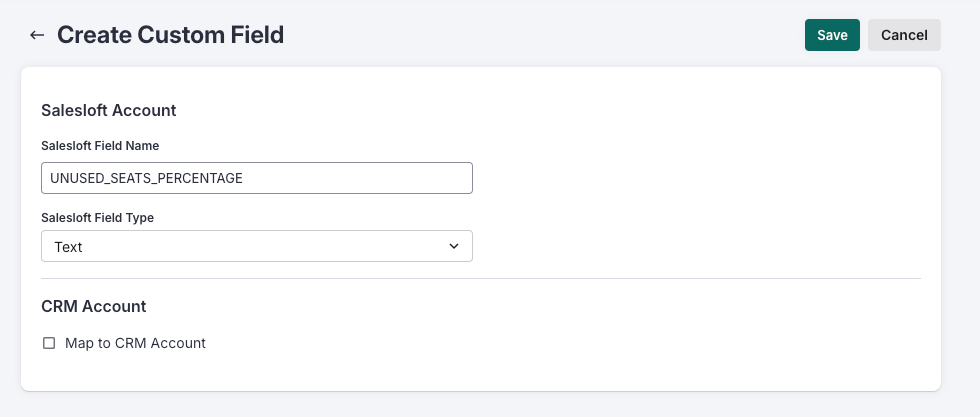 Create custom field