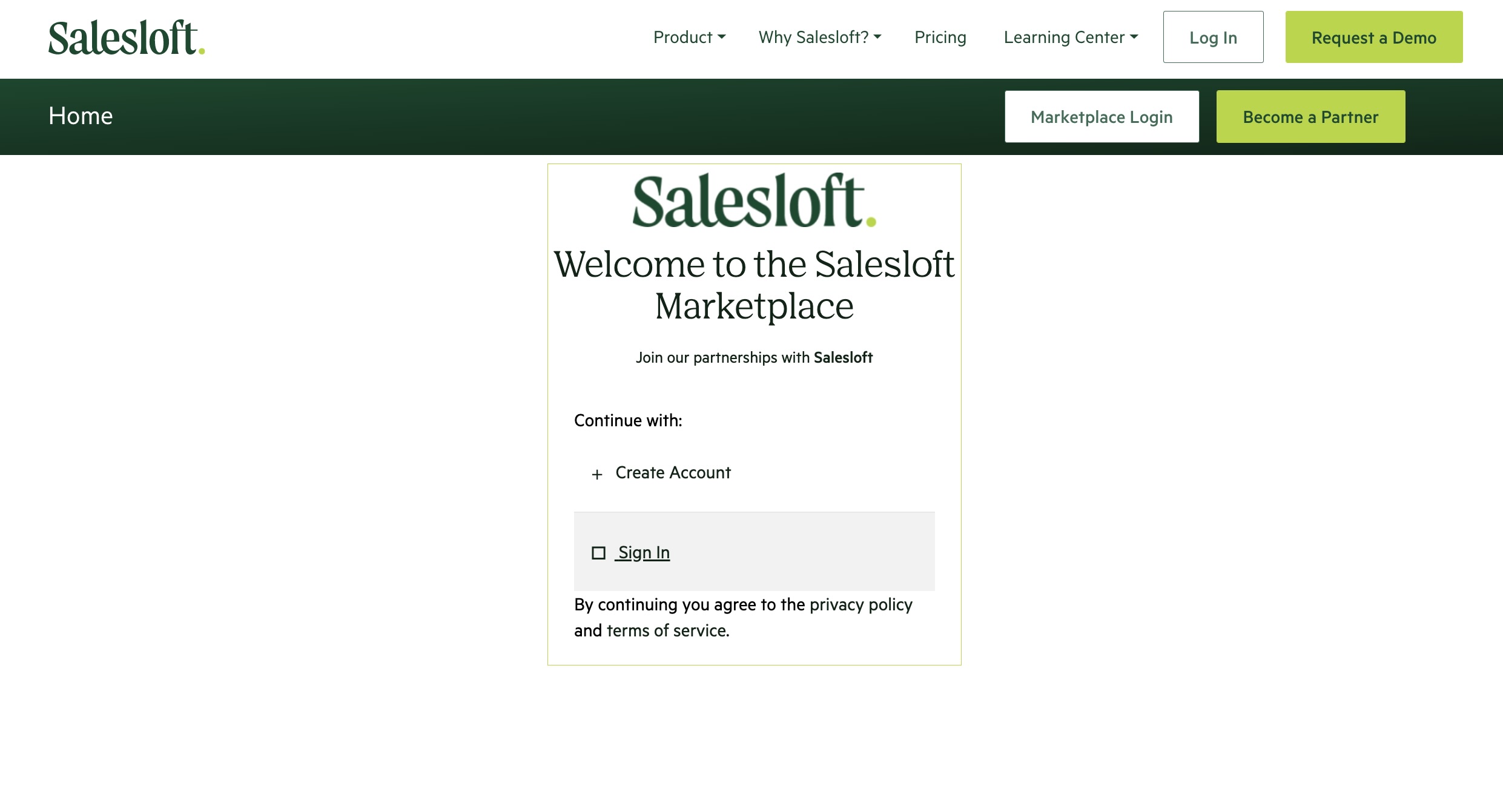 Create Account