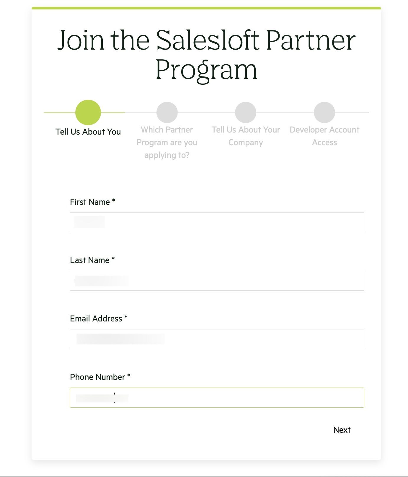 Join Partner Form