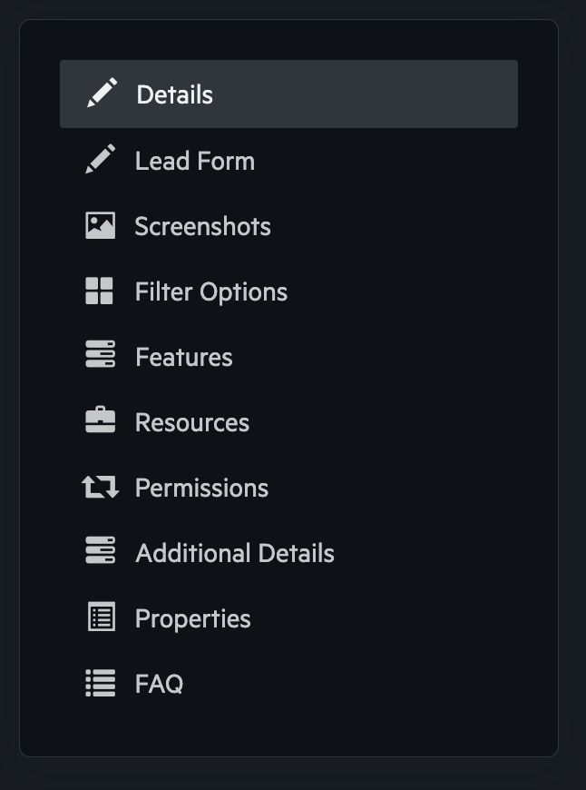 Listing Categories