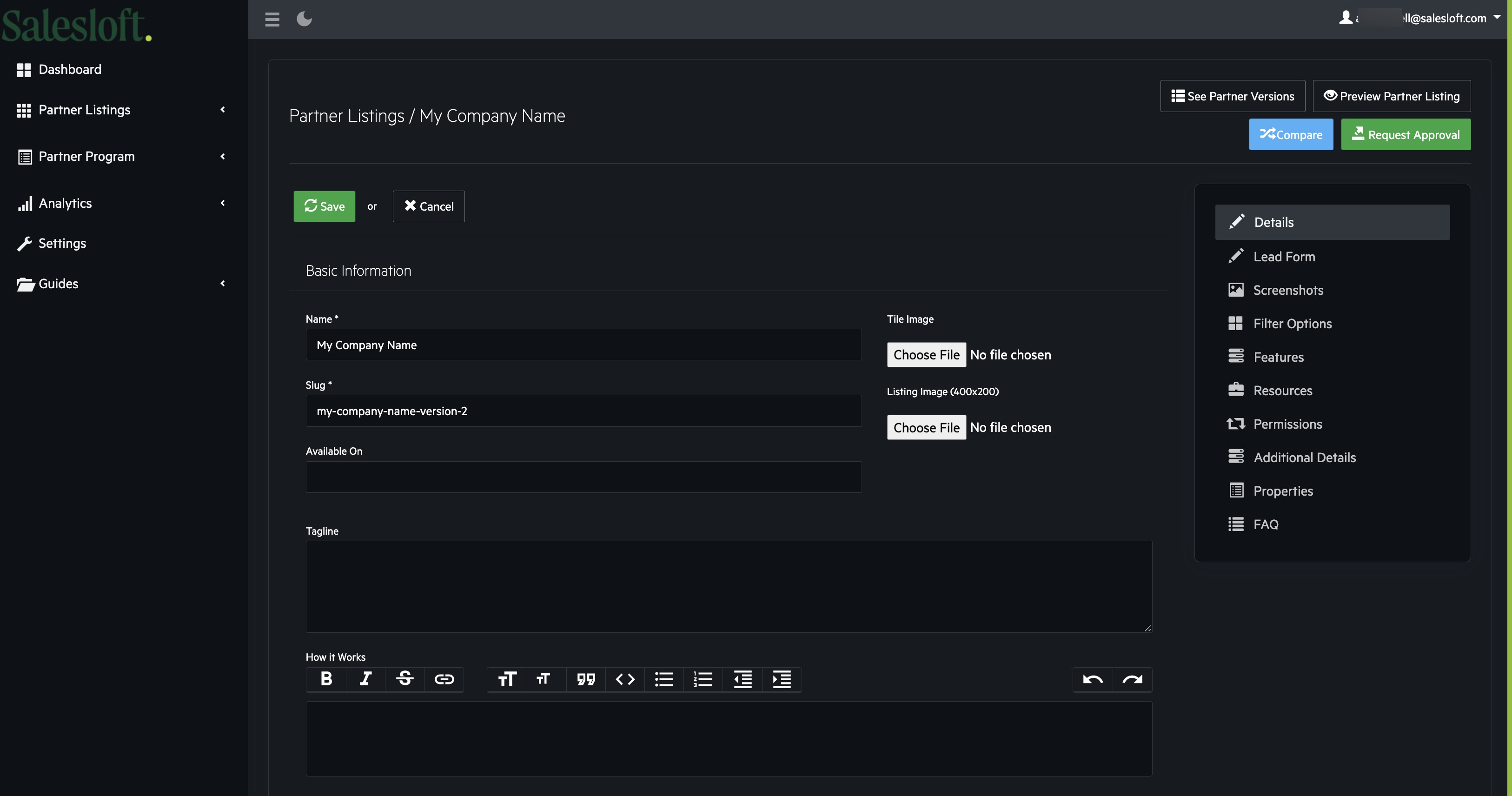 Partner Listing